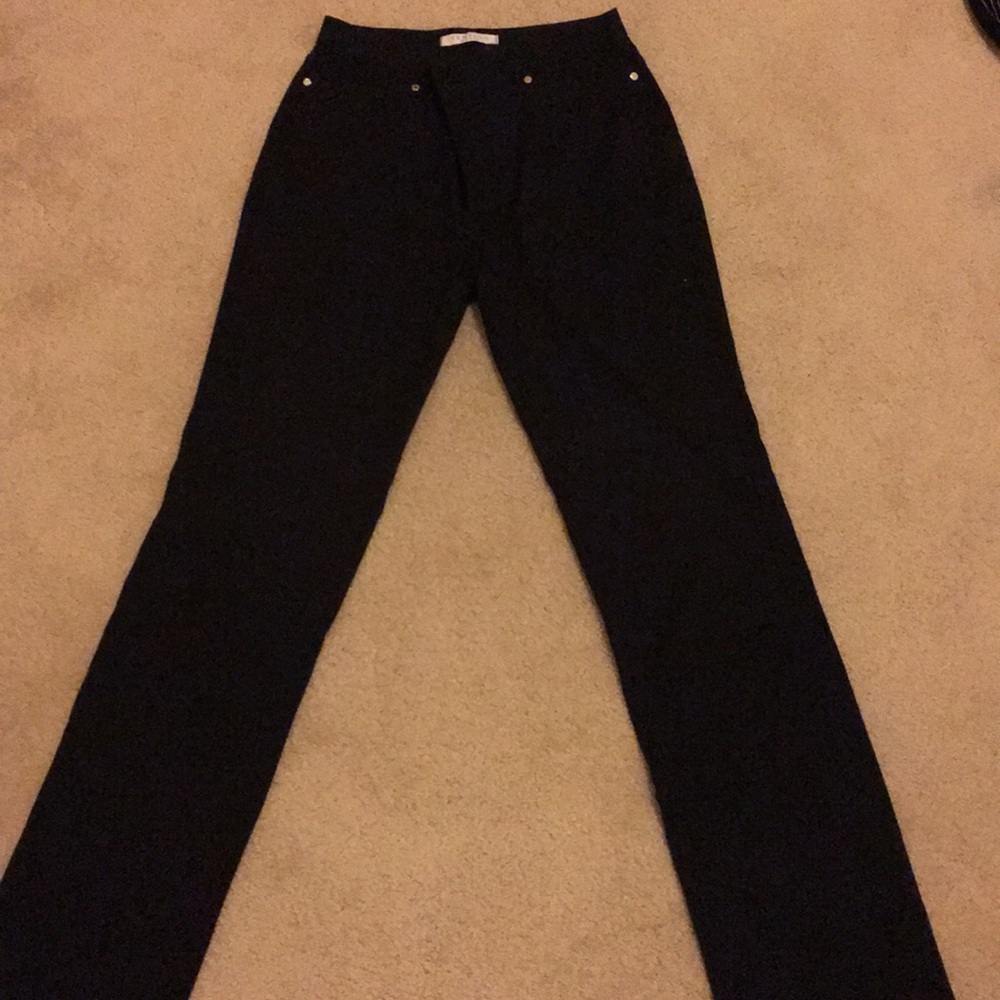 Straight leg tight black pencil pants